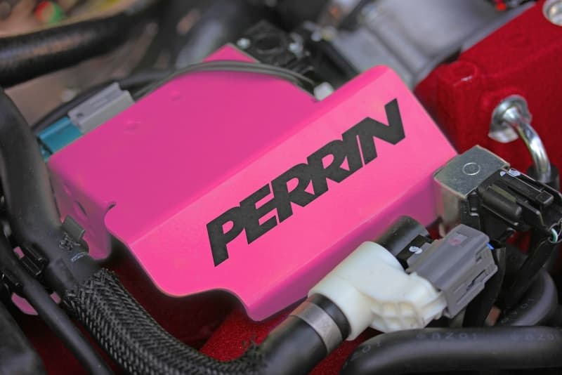 Perrin Performance Boost Control Solenoid Cover for 08-21 Subaru STI Hyper Pink - Image 3