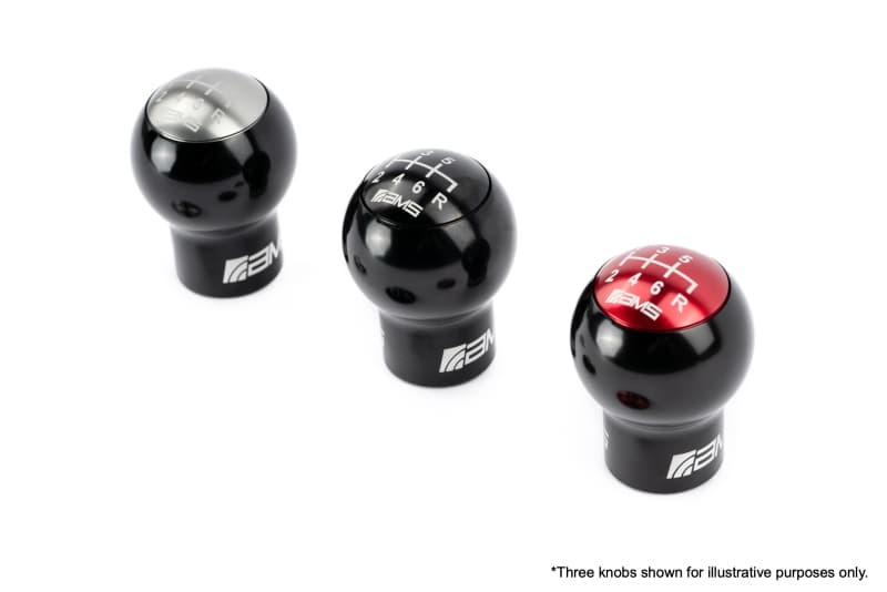 AMS Shift Knob for Subaru WRX/STi 6-Speed Billet with Red, Black & Gunmetal Caps - Image 4