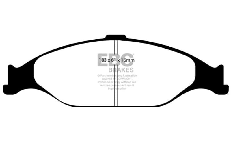 EBC Yellowstuff Brake Pad Set for Street and Track Driving Aramid Fiber Compound