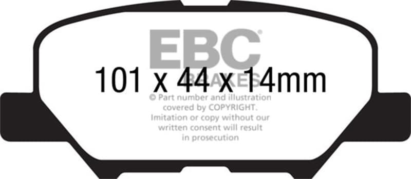 EBC Greenstuff Brake Pad Set for Premium Street Driving High Initial Effect - Image 2