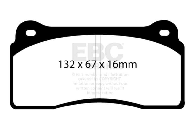 EBC Yellowstuff Brake Pad Set for Street and Track Driving High Performance - Image 2