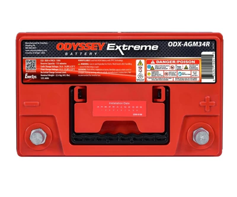 Odyssey Battery AGM2 TPPL Battery ODX-AGM34R with Twice Power and Triple Life - Image 3