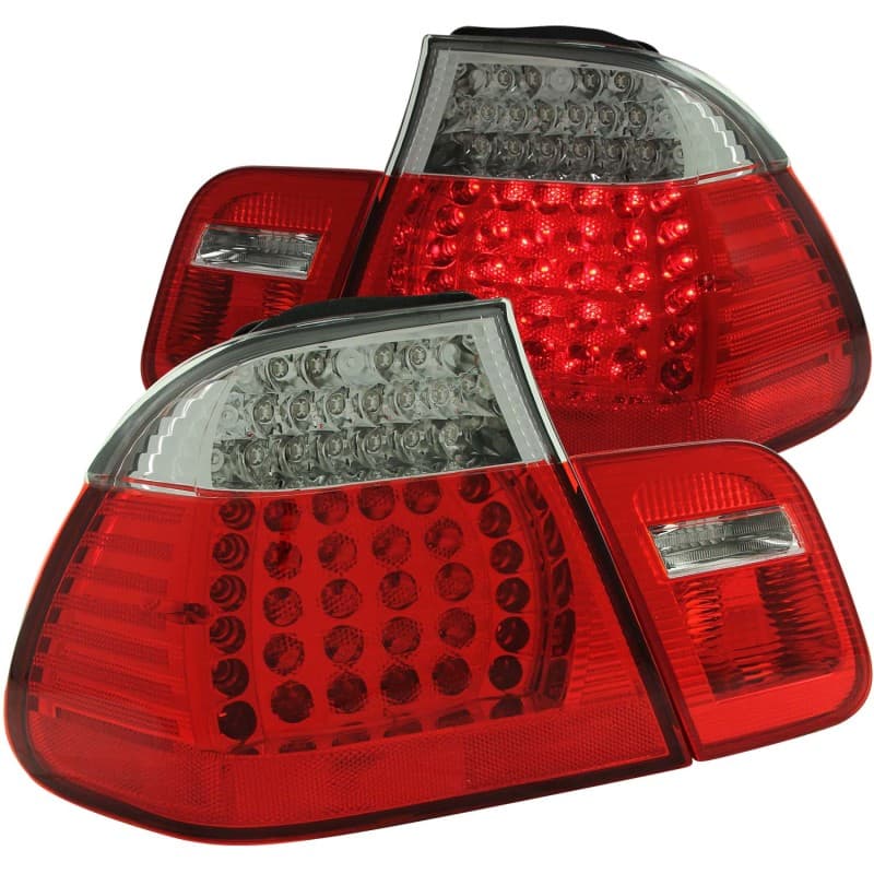 ANZO LED Taillight Assembly for 4Dr Models Pair Red/Clear Lens Plug & Play