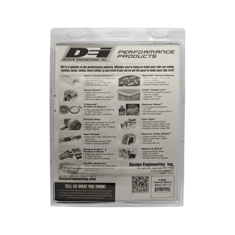 DEI Protect-A-Sleeve Black Titanium Heat Shield Sleeve up to 1800°F Direct Heat - Image 3