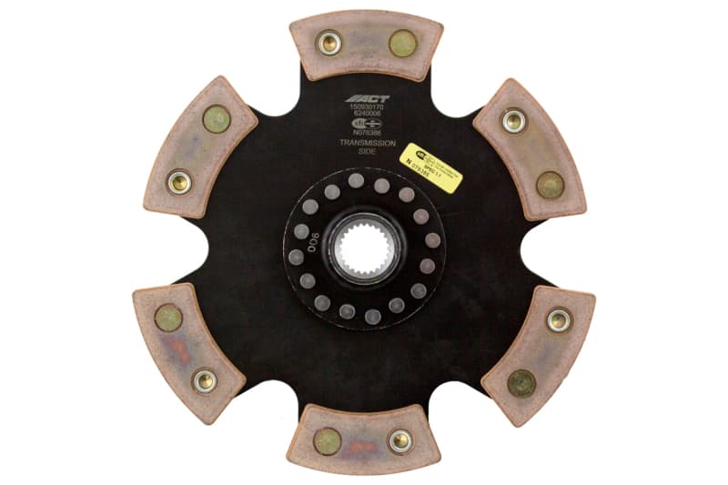 ACT Race Clutch Disc 6-Pad Rigid Ceramic Friction for Larger Clutch Sizes