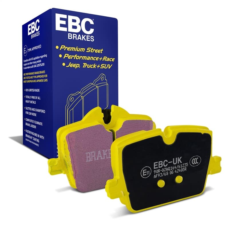 EBC Yellowstuff Brake Pad Set for Street and Track Driving Aramid Fiber Compound