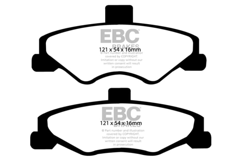 EBC Redstuff Brake Pad Set for Chevy C6 Synthetic Fiber Low Dust