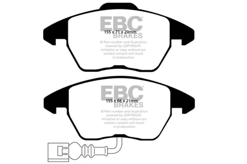 EBC Yellowstuff Brake Pads for Trucks & SUVs High Friction Towing Off-Road