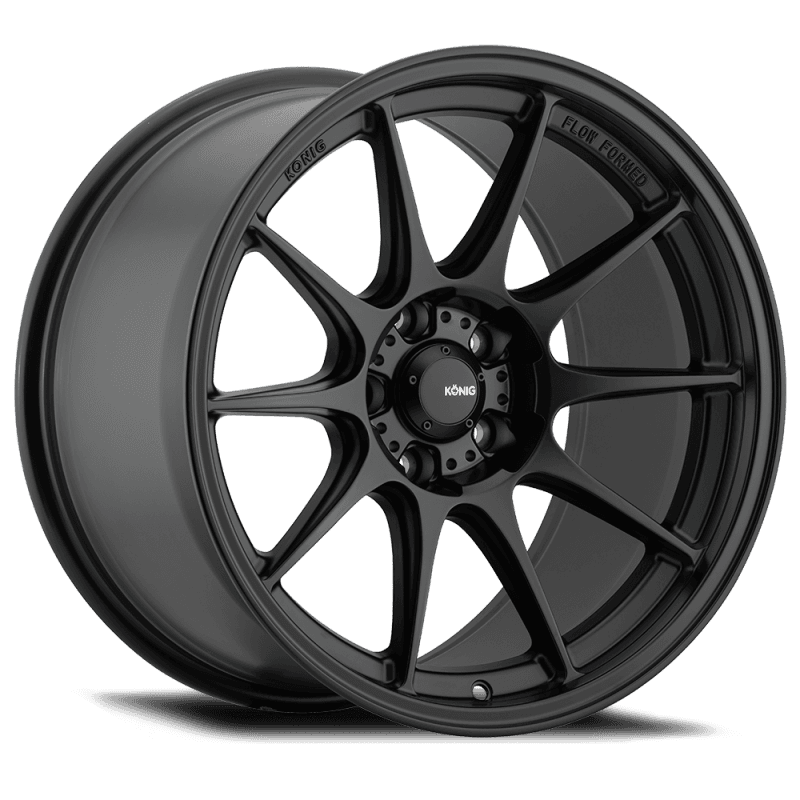 Konig Dekagram Wheels 15x7.5 4x100 ET35 Semi-Matte Black