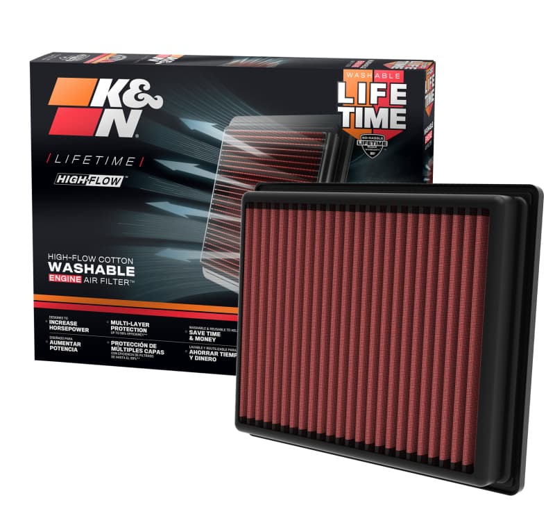 K&N Engineering Drop-In High-Flow Washable Air Filter 33-5126 - Image 4