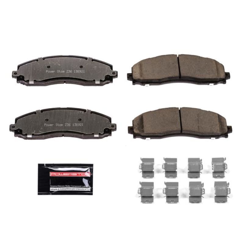 PowerStop Z36 Ceramic Truck & Tow Brake Pads for Trucks & SUVs Low-Dust Carbo...