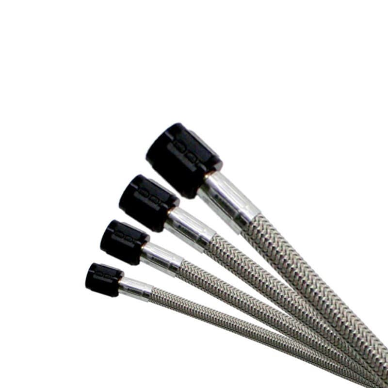 Nitrous Express Braided Stainless Steel Teflon-Lined Hoses with Anodized Fitt...