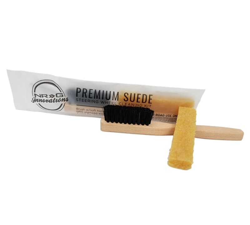 NRG Steering Wheel Cleaning Kit for Suede - Eraser and Horse Brush Included