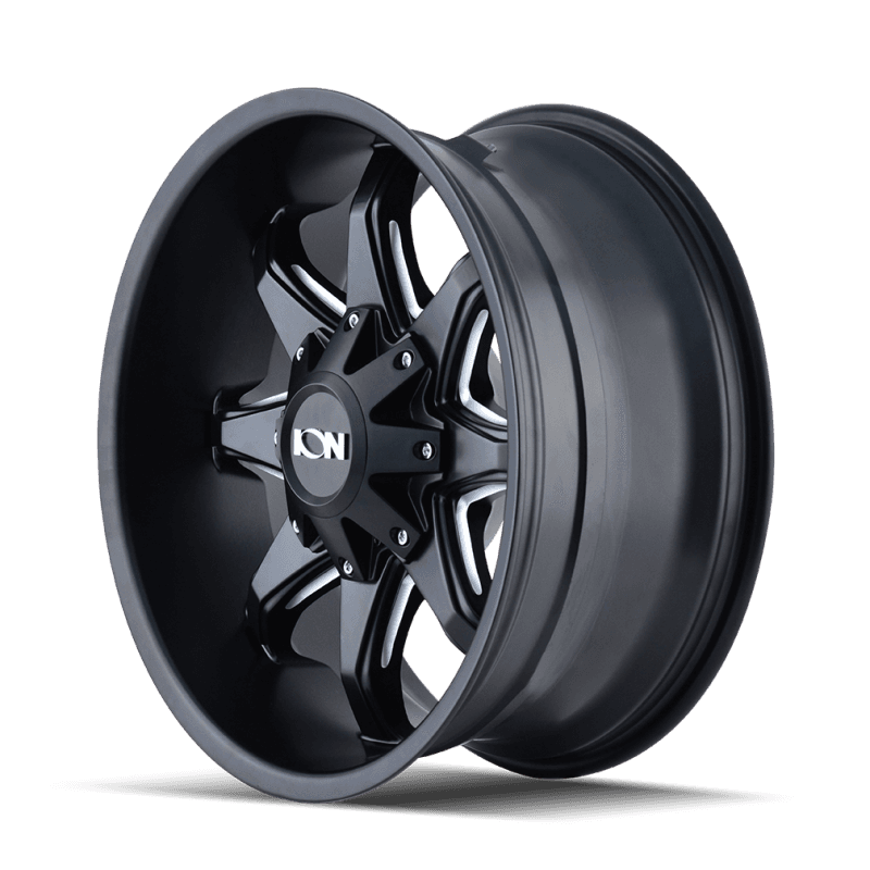 ION Wheels 181 Series 17x9 5x114.3 -12mm Offset Satin Black/Milled Spokes Wheel - Image 2