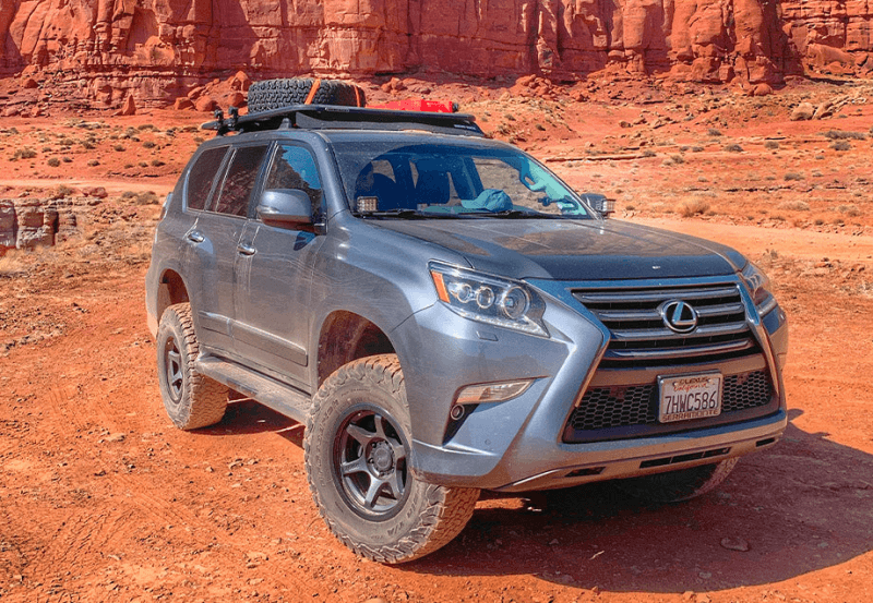 Cali Raised LED Ditch Light Brackets Kit for 10-22 Lexus GX 460 Low Profile