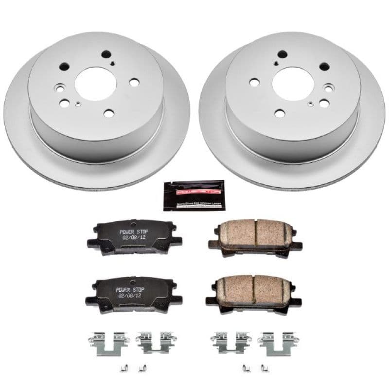 PowerStop Z17 Evolution Coated Rotor Brake Kit for Daily Vehicles with Low-Du...
