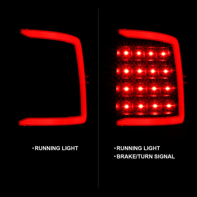 ANZO LED Taillight Assembly for Chevy C6 Pair Smoke Lens Plank Style - Image 3