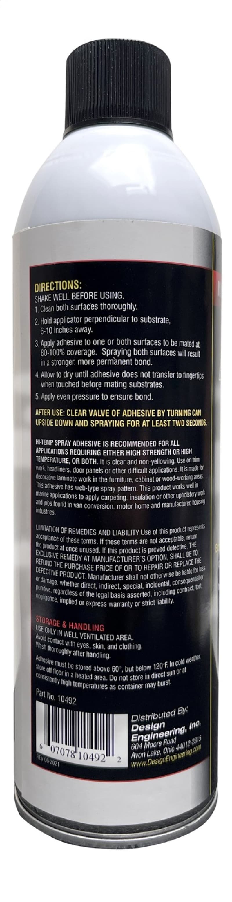 DEI Hi-Temp Spray Adhesive High Tack Web Spray for Foam Fabric Metals Wood - Image 5