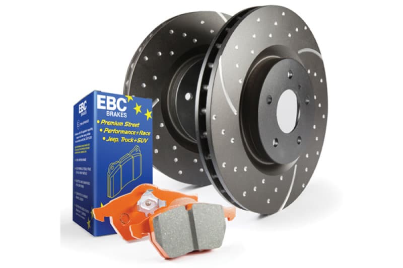 EBC GD Sport Rotor and Pad Kit for Chevy C6 with Orange Grade Pads