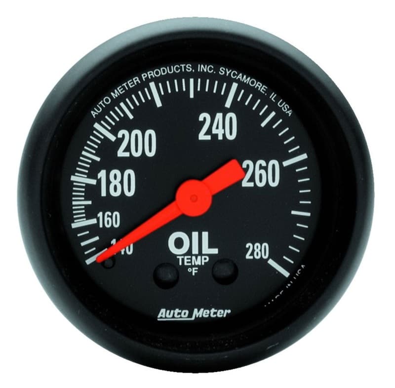 AutoMeter Oil Temperature Gauge 6" Capillary Tube 1/2" NPT Mount - Image 2