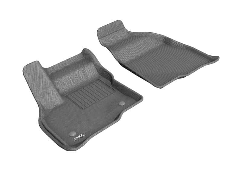 3D MAXpider KAGU All-Weather Floor Mats for Custom Fit Vehicles Gray Front