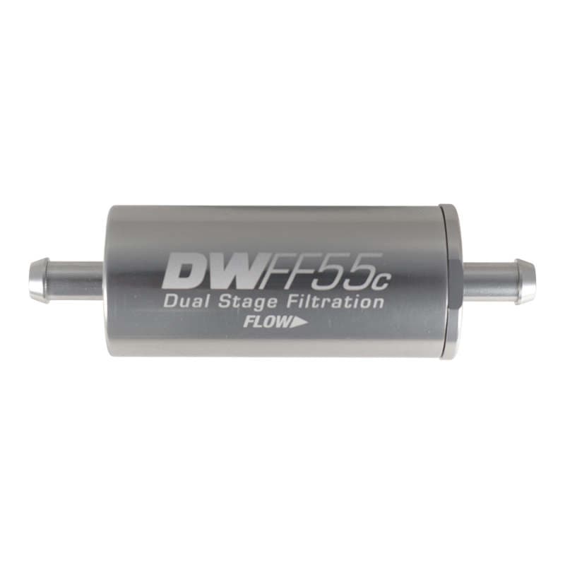 DeatschWerks 55mm In-Line Fuel Filter Kit Stainless Steel 5 Micron Universal