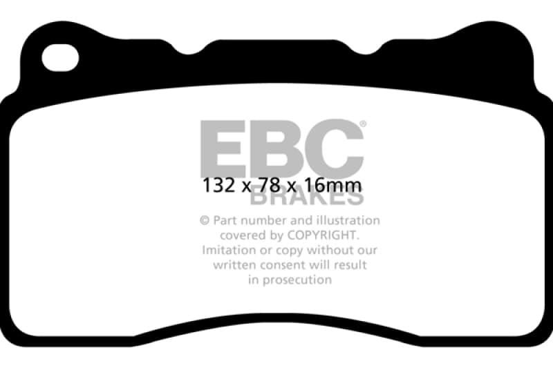 EBC Yellowstuff Brake Pad Set for Street and Track Driving High Performance