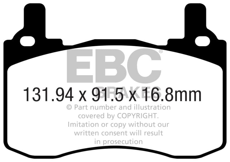 EBC Greenstuff Brake Pad Set for Premium Street Driving High Initial Effect