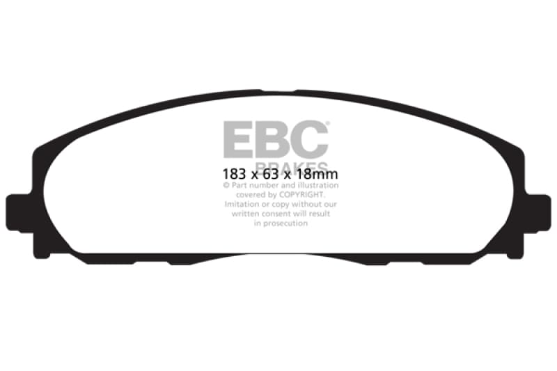 EBC Orangestuff Brake Pad Set for Track Use Full Race Material