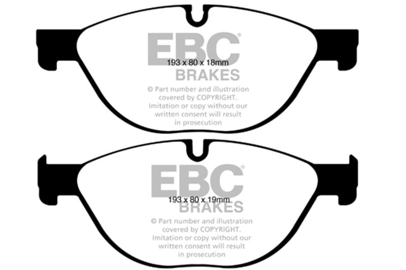 EBC Yellowstuff Brake Pad Set for Street and Track Driving High Performance - Image 2