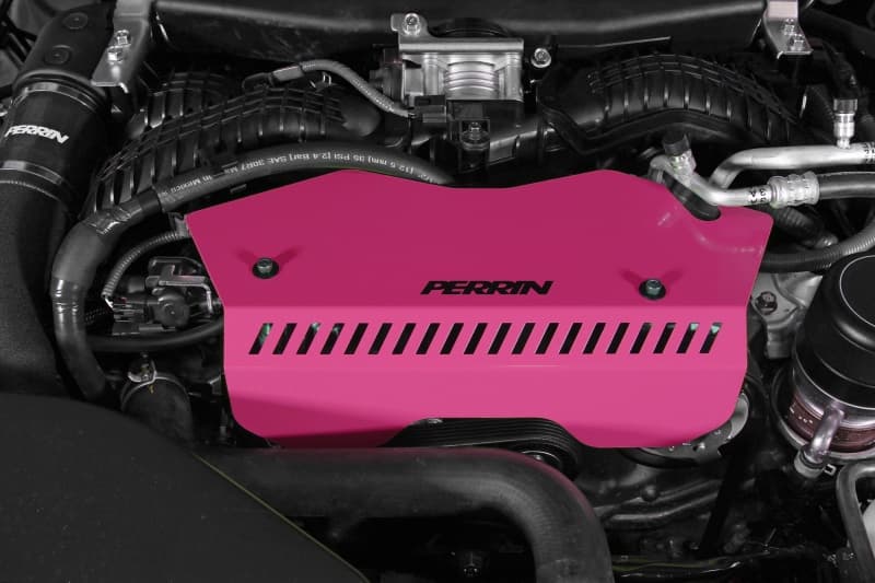 Perrin Performance Pulley Cover for 22-25 Subaru WRX Hyper Pink Tall Without AOS - Image 4