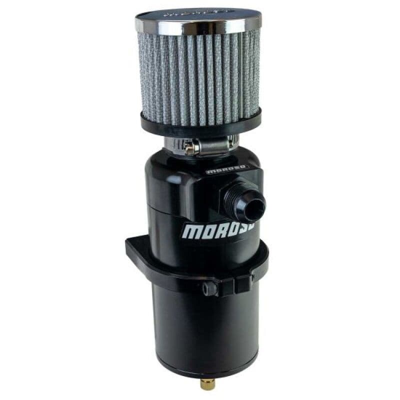 Moroso Catch Can Single Inlet -10AN Billet Breather Tank Black