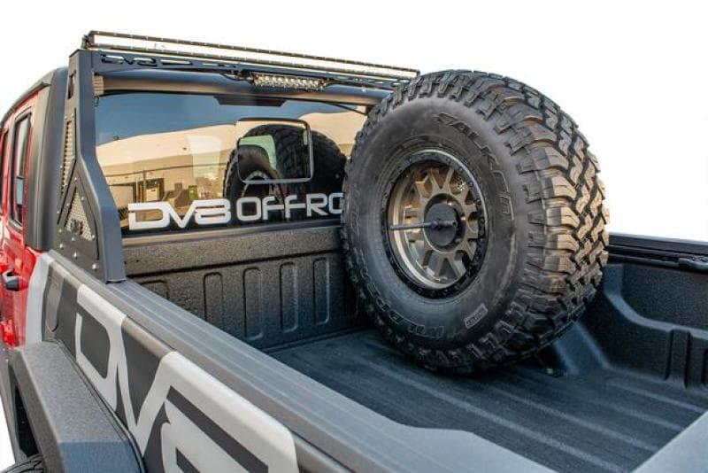 DV8 Offroad Tire Carrier for Truck Beds 3/16" Steel Universal Fit Up to 42" Tire