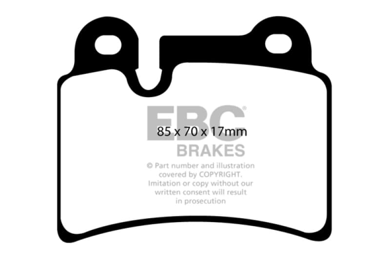 EBC Redstuff Brake Pad Set for Chevy C6 Synthetic Fiber Low Dust