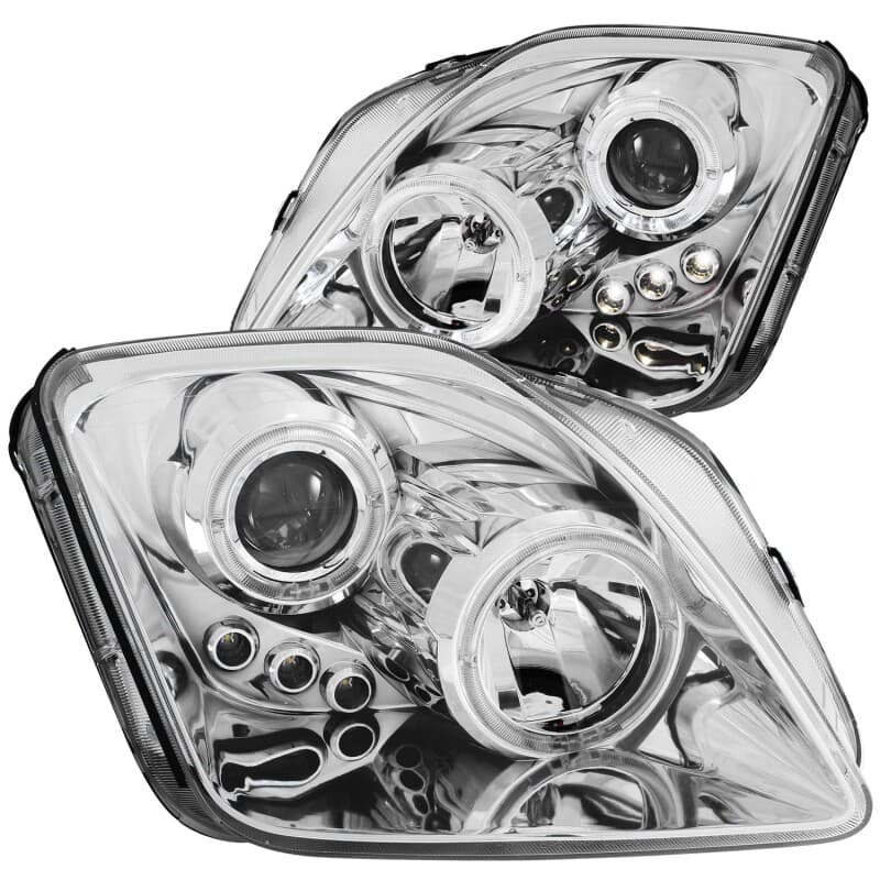 ANZO Projector Headlight Set for Chevy C6 with Halo Clear Lens Chrome Housing... - Image 2