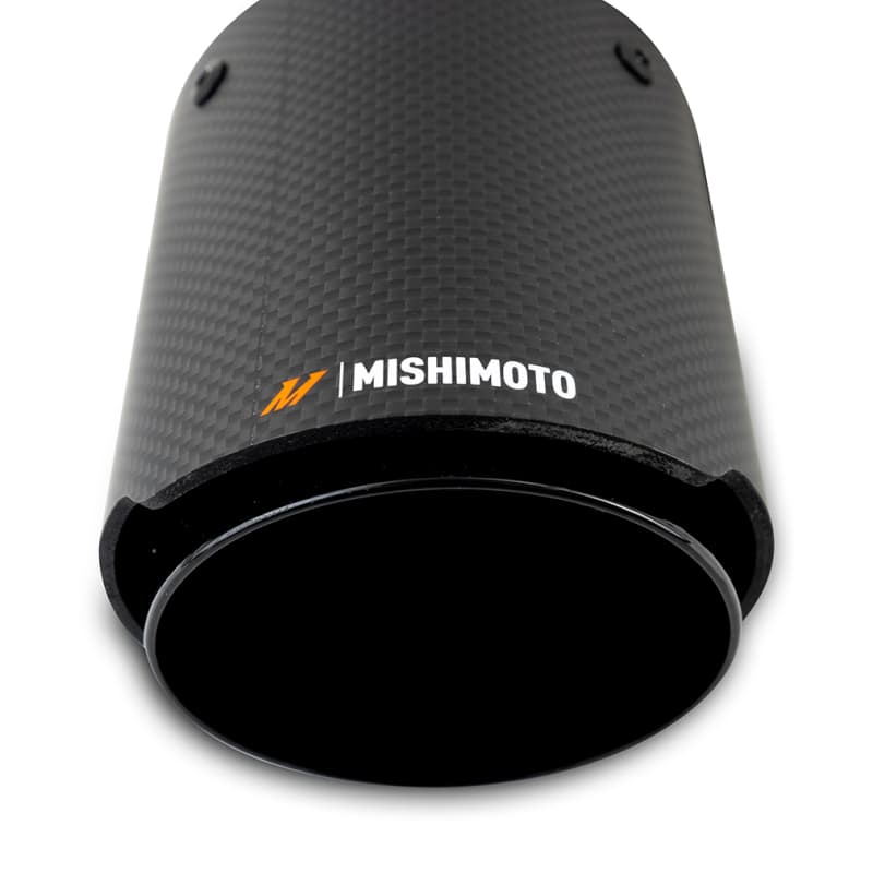 Mishimoto Carbon Fiber Exhaust Tip Universal 304 Stainless Steel Shroud - Image 4