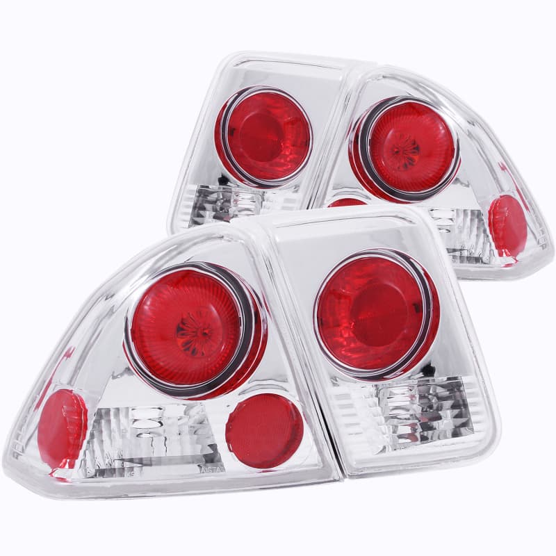 ANZO Tail Light Assembly for 4Dr Models Clear Lens Chrome Housing Pair - Image 2
