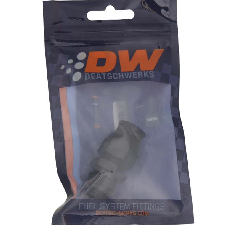 DeatschWerks Adapter Kit 8AN Male Flare to 1/2" Hardline Compression Matte Black - Image 2