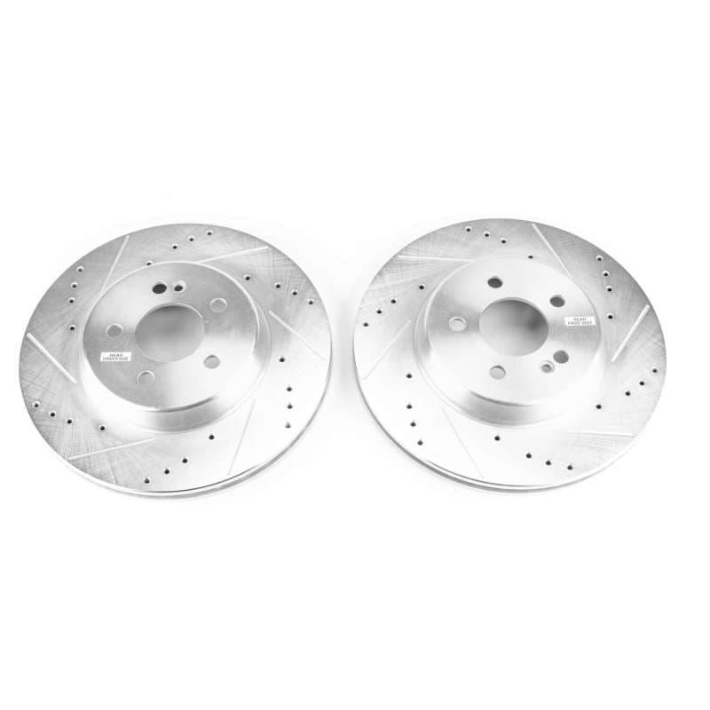 PowerStop Evolution Drilled/Slotted Rotor for Chevy C6 Silver Zinc Plated - Image 2