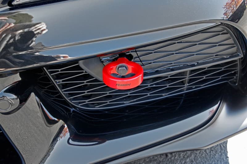 Perrin Performance Tow Hook Kit for 20-25 Toyota Supra Front Red - Image 4