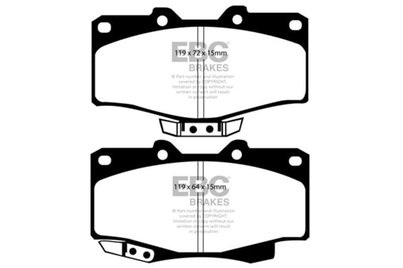 EBC Yellowstuff Brake Pad Set for Chevy C6 6-Piston High Friction - Image 2