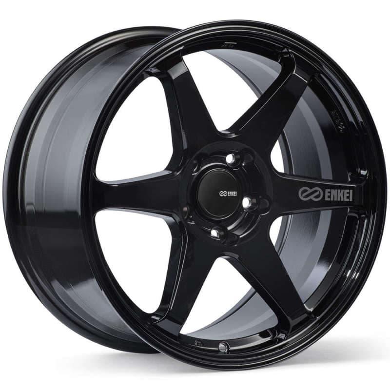 Enkei T6R 18x8 45mm Offset 5x100 Gloss Black Wheel