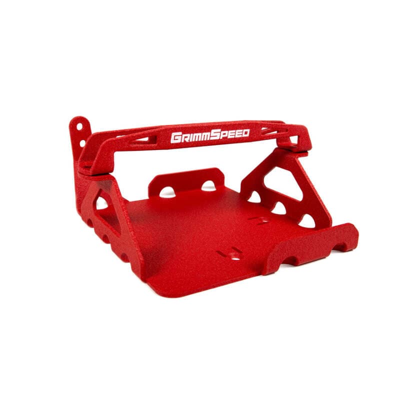 GrimmSpeed Battery Mount Kit for 08-14 Subaru WRX STI Lightweight Red