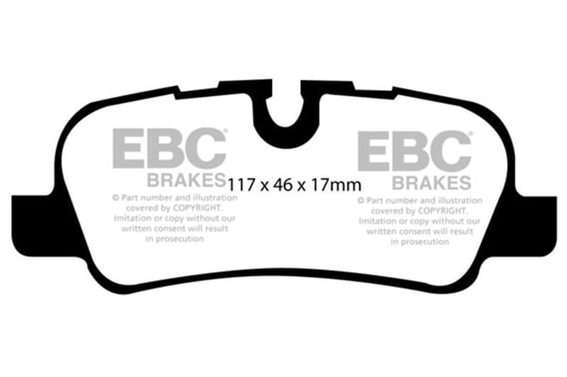 EBC Extra Duty Brake Pad Set for Heavy Duty Use High Friction ECO Friendly - Image 2