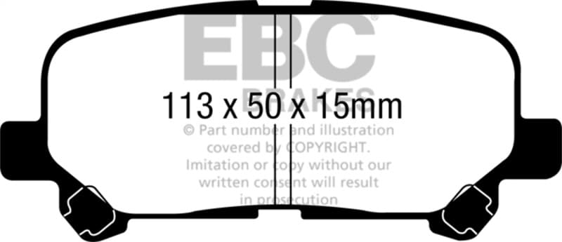 EBC Ultimax2 Brake Pad Set for Daily Driver OEM Replacement Low Dust - Image 2