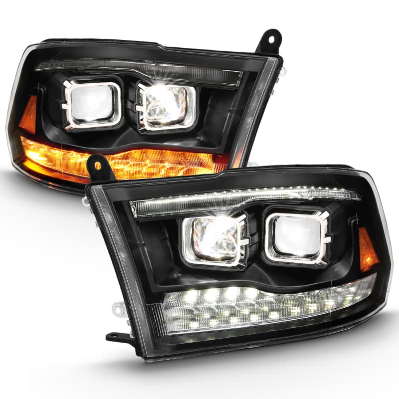 ANZO Projector Headlights for Chevy C6 Clear Lens Black Housing LED Pair - Image 5