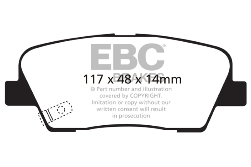 EBC Yellowstuff Brake Pad Set for Street & Track Driving High Performance