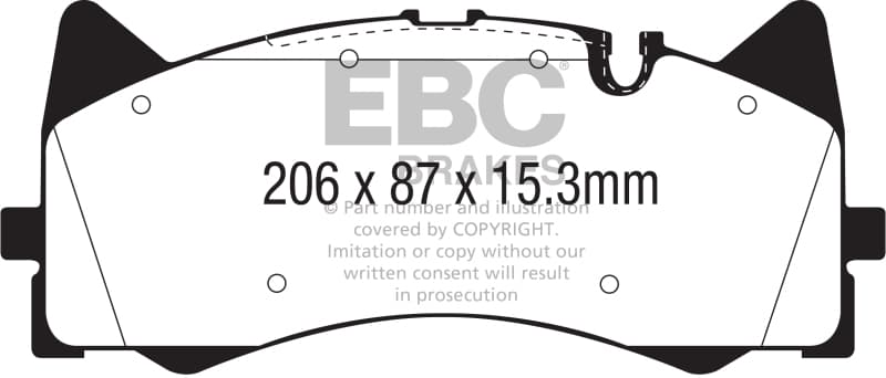 EBC Yellowstuff Brake Pad Set for Street and Track Driving High Performance