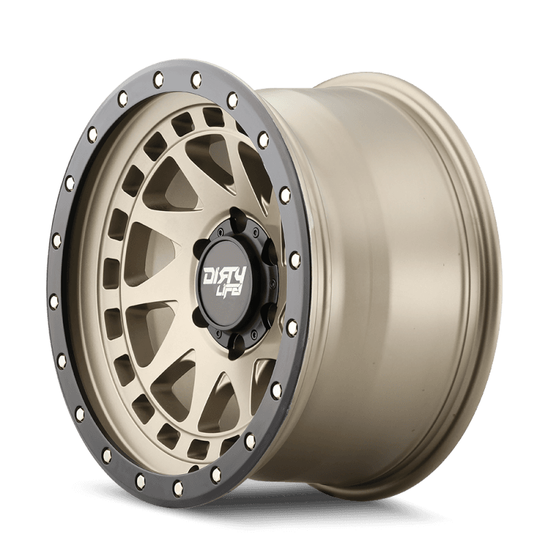 Dirty Life Enigma Pro 17x9 5x127 Satin Gold Beadlock Wheel - Image 2