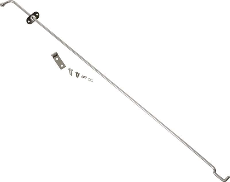 Kentrol Hood Prop Rod for 72-86 Jeep CJ Polished Silver